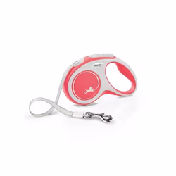 Flexi New Comfort S Tape 5 m, Chien, Laisse avec enrouleur, Rouge, Ruban, 15 kg, Monochromatique