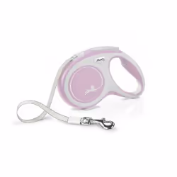 Flexi New Comfort M Tape 5 m, Chien, Laisse avec enrouleur, Rose, Ruban, 25 kg, Monochromatique