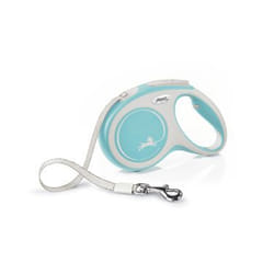 Flexi New Comfort M Tape 5 m Bleu, Blanc Chien Laisse avec enrouleur