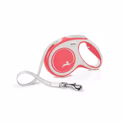 Flexi New Comfort M Tape 5 m, Chien, Laisse avec enrouleur, Rouge, Cordon, 25 kg, Monochromatique