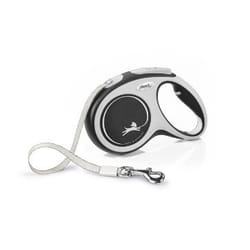 Flexi New Comfort M Tape 5 m Noir Chien Laisse avec enrouleur