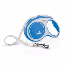 Flexi New Comfort L Tape 8 m, Chien, Laisse avec enrouleur, Bleu, Ruban, 50 kg, Monochromatique