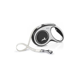 Flexi New COMFORT 8 m Noir, Gris Chien Laisse avec enrouleur