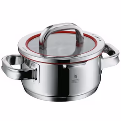 WMF 07.6016.6380, 1,4 L, Rouge, Acier inoxydable, Verre, Acier inoxydable, Gaz, Induction, Acier inoxydable, Acier inoxydable