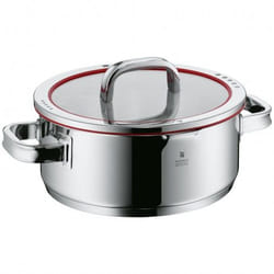 WMF 07.6024.6380 marmite 4,1 L Rouge, Acier inoxydable Verre, Acier inoxydable