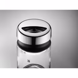 WMF 06.6153.6040 pot Rond Verre, Plastique, Acier inoxydable Noir, Acier inoxydable, Transparent
