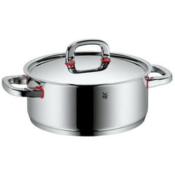 WMF 17.8824.6040 casserole à sauce 4,1 L Rond Rouge, Acier inoxydable