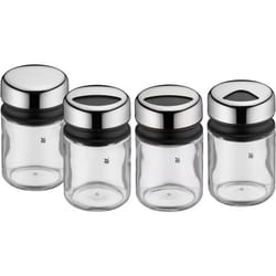 WMF 4000530641489 Salière et poivrière Noir, Transparent Ensemble moulins à sel et poivre