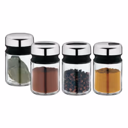 WMF 4000530641489 Salière et poivrière Noir, Transparent Ensemble moulins à sel et poivre