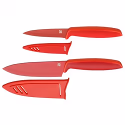 WMF 18.7908.5100, Jeu de couteaux, Acier inoxydable, Rouge, Rouge, Ergonomique, Touch