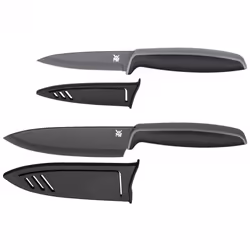WMF 18.7908.6100, Jeu de couteaux, Acier inoxydable, Noir, Noir, Ergonomique, Touch