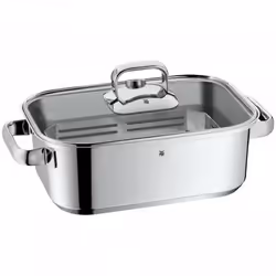 WMF Vitalis casserole 3,5 L Verre, Silicone, Acier inoxydable
