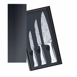 WMF Grand Gourmet Damasteel 18.9009.9998, Jeu de couteaux, Acier damassé, Acier inoxydable, Acier inoxydable, Allemagne, 20 c ...