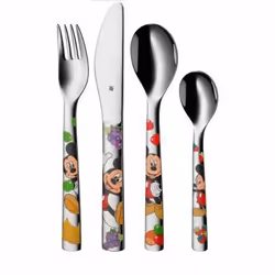WMF Mickey Mouse, Couverts pour enfants en bas âge, Multicolore, Acier inoxydable, Garçon/Fille, 3 an(s), 4 pièce(s)
