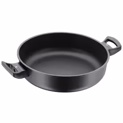 WMF 4000530683311, Rond, Serving pan, Noir, PTFE, Fonte d'aluminium, Vitrocéramique, Gaz, Halogène, Induction