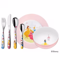WMF 12.8240.9964, Couverts pour enfants en bas âge, Multicolore, Porcelaine, Acier inoxydable, Princesse Disney, 3 an(s), 16, ...