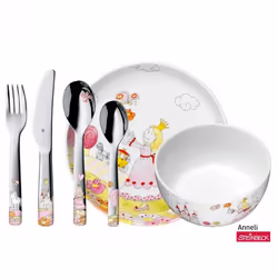 WMF 12.9415.9964, Couverts pour enfants en bas âge, Multicolore, Princess Anneli, 3 an(s), 16,5 cm, 18,5 cm