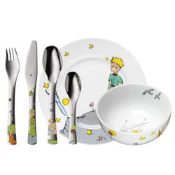 WMF 12.9405.9964 Couvert pour tout-petits Couverts pour enfants en bas âge Blanc Porcelaine, Acier inoxydable