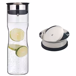 WMF Motion, Verseuse, 1,25 L, Argent, Transparent, Verre, Acier inoxydable, Rond, Silicone