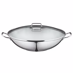 WMF Party Macao 07.9356.6040, Rond, Wok/Poêle à frire, Acier inoxydable, Acier inoxydable, Verre, Acier inoxydable