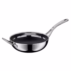 WMF Profi Resist 17.5653.6411, Rond, Wok/Poêle à frire, Acier inoxydable, PermaDur, 260 °C, Aluminium, Acier inoxydable