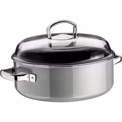 WMF Fusiontec Mineral 514425290, Rond, Platine, Acier, Acier inoxydable, Vitrocéramique, Gaz, Halogène, Induction, Plaque éta ...