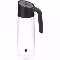 WMF Nuro, Carafe à décanter, 1 L, Noir, Transparent, Verre, Plastique, Acier inoxydable, Rond, 200 °C