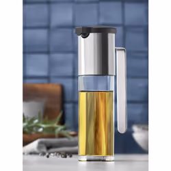 WMF Basic 06.5058.6030 distributeur huile / vinaigre 0,12 L Carafe Verre, Silicone, Acier Noir, Acier, Translucide