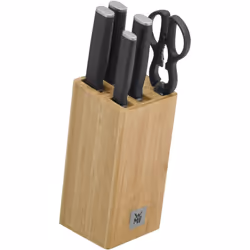 WMF KINEO 1882209992, Bloc de couteaux/coutellerie, Acier, Plastique, Acier inoxydable, Acier inoxydable, Bois, Noir