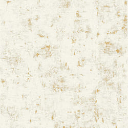 As Creation - Papier peint effet béton blanc et or Papier peint intissé et embossé Facile à appliquer et à enlever Idéal pour couloir