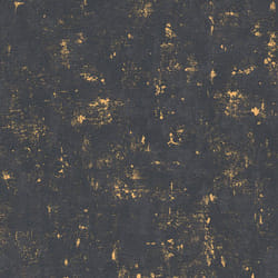 As Creation - Papier peint effet béton noir et or Papier peint intissé et embossé Facile à appliquer et à enlever Idéal pour couloir