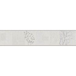 As Creation - Frise papier peint grise motif arbre & fleur Frise tapisserie gris motif pour chambre adulte Frise murale salon & couloir - Gris, Argent