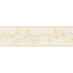 A.S. Creation Only Borders 11 384317 frise murale Intissé Floraux 5.00 x 0.17 m Beige