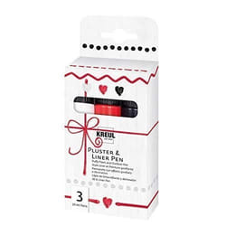 PLUSTER & LINER PEN LOT DE 3 STYLOS DE 29 ML EN BLANC FRAISE ET NOIR