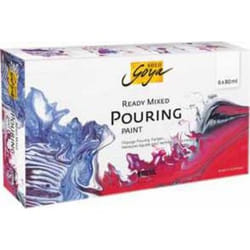 KREUL 87230 peinture acrylique 80 ml Noir, Bleu, Magenta, Rouge, Blanc Bouteille