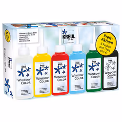 KREUL 42847, Bleu, Vert, Rouge, Blanc, Jaune, Peinture à l'eau, Liquide, 80 ml, 5 pièce(s)
