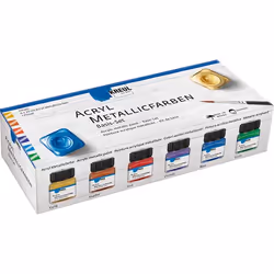KREUL 77600, Bleu, Cuivre, Or, Vert, Rouge, Violet, Peinture acrylique, Liquide, 20 ml, 6 pièce(s)