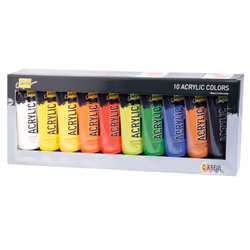 KREUL SOLO GOYA, Noir, Bleu, Marron, Vert, Orange, Rouge, Blanc, Jaune, Peinture acrylique, Liquide, 100 ml, 10 pièce(s)