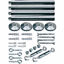 Paulmann 17834, Kit de montage, Chrome, Métal, Plafond/mur, 1,6 cm, 165 mm