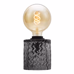 Pauleen Crystal Smoke lampe de table E27 Noir