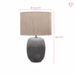 Pauleen Pretty Classy lampe de table E27 Beige, Gris