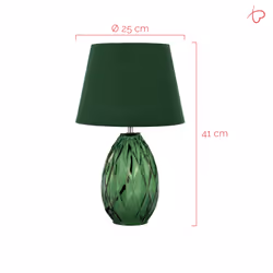 Pauleen Crystal Velvet lampe de table E14 Vert