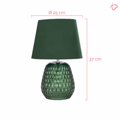 Pauleen Crystal Velours lampe de table E14 Vert
