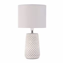Pauleen 482.15, Gris, Blanc, Béton, Tissu, Chambre à coucher, Salon, Blanc, IP20, II