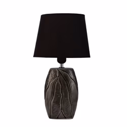 Pauleen 482.21, Noir, Gris, Vitrocéramique, Tissu, Chambre à coucher, Salon, Noir, IP20, II