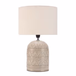 Pauleen Tender Pearl, Beige, Vitrocéramique, Tissu, Noir, IP20, II, E14