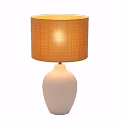 Pauleen Timber Glow lampe de table E27 20 W Beige, Blanc
