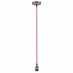 Paulmann Pendant éclairage en suspension Support flexible E27 Marron, Rouge