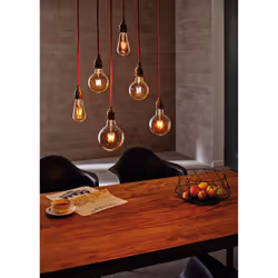 Paulmann Pendant éclairage en suspension Support flexible E27 Marron, Rouge - Vue supplémentaire 5