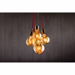 Paulmann Pendant éclairage en suspension Support flexible E27 Marron, Rouge - Vue supplémentaire 6